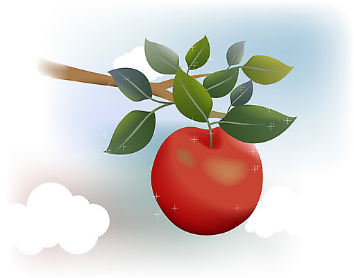 EPS 클립아트 식물 기독교 음식 과일 일러스트 사람없음 사과 유혹 선악과 국내일러스트 종교 컨셉 파일형식 벡터