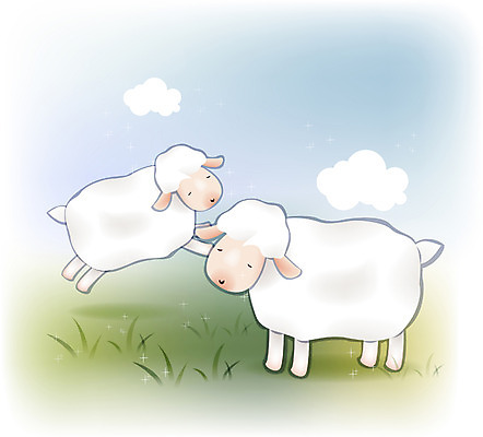 EPS 주간 클립아트 동물 척추동물 육지동물 기독교 종교 새끼 일러스트 포유류 초원 사람없음 야외 십이지신 운세 양 국내일러스트 자연요소 파일형식 벡터