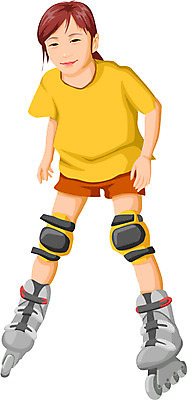 EPS 전신 여자 초등학생 어린이 스포츠 일러스트 레저 한명 서기 사람 소녀 레포츠 운동 롤러블레이드 보호장비 무릎보호대 여자만 여자한명만 어린이만 소녀만 소녀한명만 국내일러스트 1 학생 모션 건강 취미 장비 파일형식 벡터