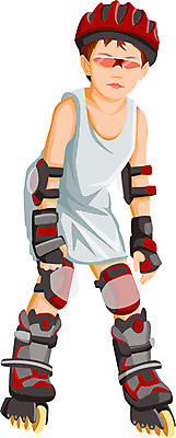 EPS 전신 남자 초등학생 어린이 스포츠 일러스트 레저 고글 한명 서기 사람 소년 레포츠 운동 롤러블레이드 헬멧 보호장비 무릎보호대 남자만 남자한명만 어린이만 소년만 소년한명만 국내일러스트 1 학생 모션 건강 취미 장비 파일형식 벡터