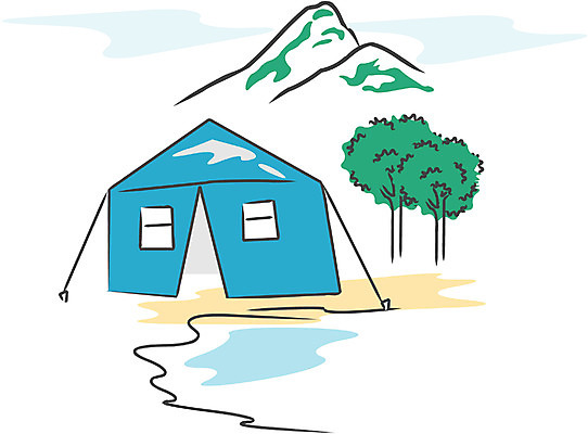 EPS 클립아트 나무 식물 여행 일러스트 자연 휴가 산 텐트 사람없음 야외 놀이용품 캠핑 물가 천막 두그루 국내일러스트 2 레저 캠핑도구 풍경 오브젝트 생태계 파일형식 벡터