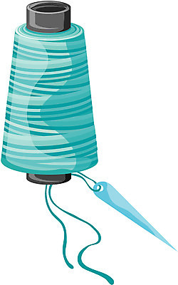 EPS 컬러 생활용품 일러스트 사람없음 바늘 실 바느질도구 민트 오브젝트 실타래 국내일러스트 도구 허브 파일형식 벡터