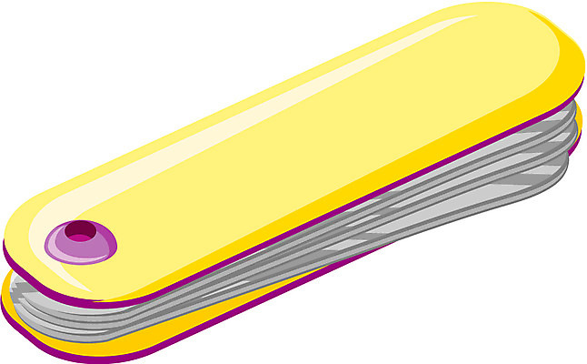 EPS 컬러 생활용품 일러스트 레저용품 사람없음 한개 노란색 놀이용품 공구 나이프 칼 오브젝트 여행용품 등산용품 다용도칼 맥가이버칼 국내일러스트 1 식기 여행 레저 도구 레포츠용품 파일형식 벡터