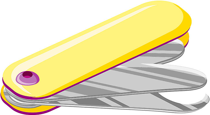 EPS 컬러 생활용품 일러스트 레저용품 사람없음 한개 노란색 놀이용품 공구 나이프 칼 오브젝트 여행용품 등산용품 다용도칼 맥가이버칼 국내일러스트 1 식기 여행 레저 도구 레포츠용품 파일형식 벡터