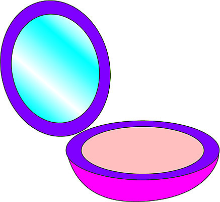 EPS 일러스트 사람없음 한개 화장 뷰티 화장품 거울 오픈 오브젝트 여성용품 파우더 분 트윈케익 파우더팩트 팩트 국내일러스트 1 파일형식 벡터