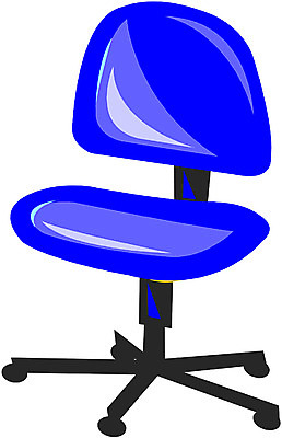 EPS 컬러 가구 의자 일러스트 사람없음 파란색 한개 오브젝트 회전의자 사무실의자 사무용의자 국내일러스트 1 생활용품 파일형식 벡터