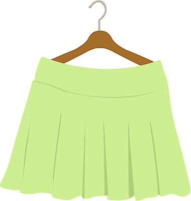 EPS 옷 컬러 일러스트 하의 사람없음 연두색 쇼핑 치마 미니스커트 옷걸이 주름치마 국내일러스트 초록색 파일형식 벡터