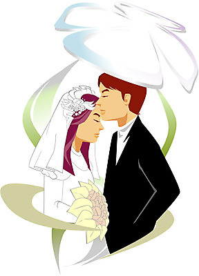 EPS 클립아트 부부 커플 여자 남자 부케 웨딩드레스 결혼 일러스트 결혼식 키스 면사포 사랑 사람 정장 턱시도 상반신 두명 마주보기 눈감음 웨딩마치 국내일러스트 드레스 옷 감정 꽃다발 관계 모션 이벤트 애정표현 결혼소품 파일형식 벡터