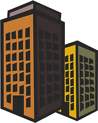 EPS 시설물 현대건축 건축 컬러 일러스트 아파트 주택 빌딩 사람없음 건물 갈색 고층빌딩 도시 두채 국내일러스트 건축물 2 파일형식 벡터