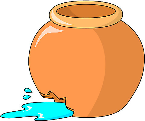 EPS 한국문화 한국전통 컬러 생활용품 일러스트 동화 전래동화 이야기 사람없음 한개 주황색 손상 항아리 도자기 오브젝트 콩쥐팥쥐 물동이 국내일러스트 1 동양문화 전통 컨셉 한국 파일형식 벡터