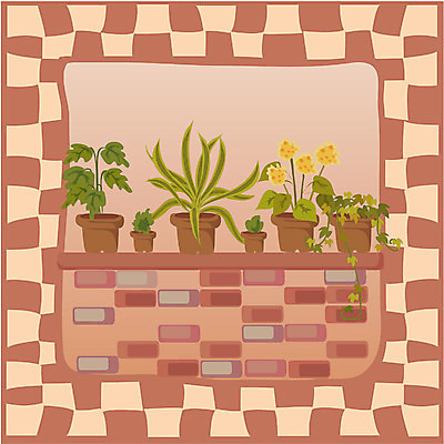 EPS 클립아트 식물 꽃 화분 화초 일러스트 사람없음 꽃병 꽃꽂이 화단 국내일러스트 원예 파일형식 벡터