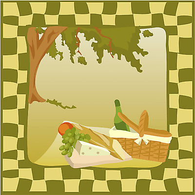 EPS 클립아트 나무 식물 음식 과일 일러스트 포도 초원 사람없음 야외 소풍 바구니 봄 바게트 와인병 도시락 국내일러스트 계절 빵 병_용기 야외활동 와인 파일형식 벡터