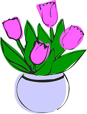 EPS 식물 꽃 분홍색 일러스트 사람없음 꽃병 꽃꽂이 국내일러스트 컬러 원예 파일형식 벡터