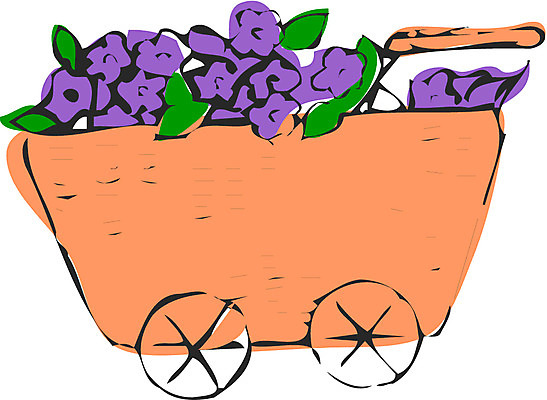 EPS 식물 꽃 일러스트 사람없음 보라색 수레 꽃바구니 꽃마차 국내일러스트 컬러 바구니 카트 마차 파일형식 벡터