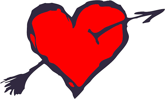 EPS 컬러 일러스트 화이트데이 화살 발렌타인데이 사랑 이벤트 사람없음 장식 빨간색 하트 오브젝트 활 큐피드 화살촉 꽂음 사랑의화살 국내일러스트 모양 감정 데이이벤트 파일형식 벡터