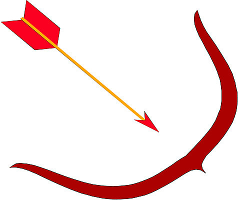 EPS 무기 스포츠용품 컬러 일러스트 화살 사람없음 빨간색 오브젝트 활 화살촉 국내일러스트 스포츠 파일형식 벡터