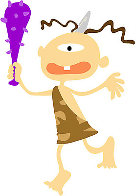 EPS 전신 클립아트 캐릭터 일러스트 상상 뿔 한명 서기 들기 사람 방망이 도깨비 도깨비방망이 외눈 안구 가상인물 일러캐릭터 1 모션 신체부위 눈_신체부위 파일형식 벡터