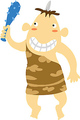 EPS 전신 클립아트 캐릭터 일러스트 상상 뿔 한명 서기 미소 웃음 들기 사람 방망이 도깨비 도깨비방망이 가상인물 일러캐릭터 1 모션 표정 파일형식 벡터