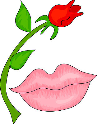 EPS 식물 꽃 한송이 일러스트 여름꽃 사람없음 신체부위 빨간색 장미 입 입술 국내일러스트 1 컬러 사람 송이 파일형식 벡터 여름_계절