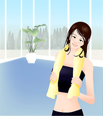 EPS 주간 우먼라이프 라이프스타일 웰빙 여자 여유 다이어트 일러스트 휴가 휴식 실내 건강 한명 사람 20대 성인 수건 뷰티 여자만 여자한명만 성인여자만 청년만 청년여자만 성인한명만 청년여자한명만 성인여자한명만 성인만 국내일러스트 자연요소 1 감정 컨셉 청년 내부 생활 위생용품 파일형식 벡터