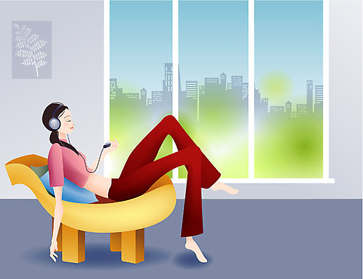 EPS 주간 우먼라이프 라이프스타일 웰빙 여자 여유 음악 일러스트 휴가 휴식 실내 한명 사람 20대 성인 취미 라이프 소파 음악감상 여자만 여자한명만 성인여자만 청년만 청년여자만 성인한명만 청년여자한명만 성인여자한명만 성인만 국내일러스트 자연요소 1 감정 컨셉 의자 문화예술 청년 내부 생활 감상 파일형식 벡터