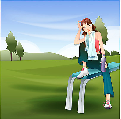 EPS 주간 나무 우먼라이프 웰빙 여자 일러스트 자연 휴식 건강 한명 사람 잔디 초원 20대 성인 야외 운동 여자만 여자한명만 성인여자만 청년만 청년여자만 성인한명만 청년여자한명만 성인여자한명만 성인만 국내일러스트 자연요소 식물 1 라이프스타일 컨셉 청년 생태계 파일형식 벡터