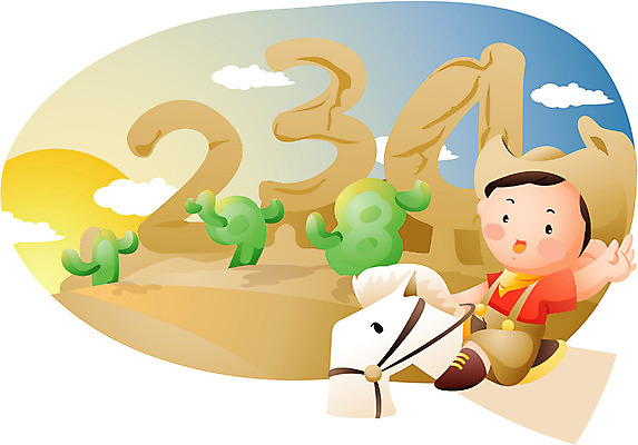 EPS 직업 학생 어린이교육 교육 남자 어린이라이프 초등학생 어린이 일러스트 교과목 하늘 선인장 한명 사람 소년 야외 숫자 유치원생 말_동물 카우보이 수학교육 남자만 남자한명만 어린이만 소년만 소년한명만 국내일러스트 식물 문자 1 라이프스타일 포유류 수학 파일형식 벡터