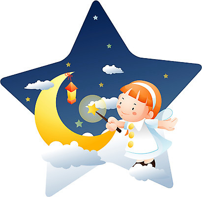 EPS 직업 학생 여자 어린이라이프 별 초등학생 어린이 일러스트 한명 사람 소녀 유치원생 달 야간 여자만 여자한명만 어린이만 소녀만 소녀한명만 국내일러스트 자연요소 1 라이프스타일 파일형식 벡터