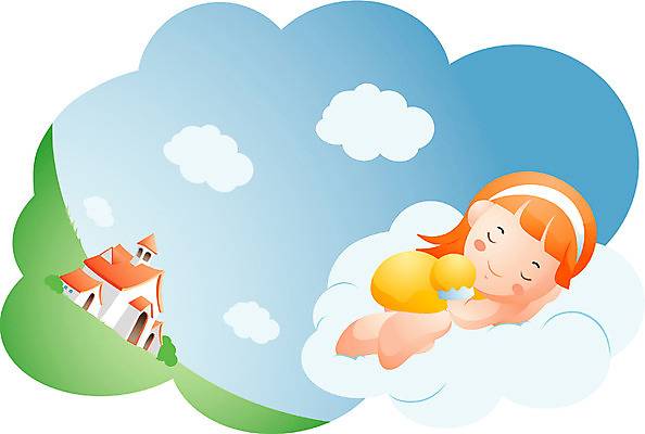 EPS 구름 직업 학생 여자 어린이라이프 초등학생 어린이 일러스트 하늘 한명 사람 소녀 유치원 유치원생 잠 평원 여자만 여자한명만 어린이만 소녀만 소녀한명만 국내일러스트 자연요소 1 라이프스타일 교육 파일형식 벡터