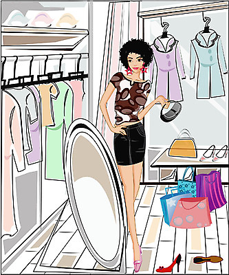 EPS 모자 우먼라이프 웰빙 잡화 옷 여자 패션 구두 신발 가방 일러스트 실내 한명 사람 20대 성인 쇼핑 쇼핑백 상점 거울 여자만 여자한명만 성인여자만 청년만 청년여자만 성인한명만 청년여자한명만 성인여자한명만 성인만 국내일러스트 1 라이프스타일 청년 내부 파일형식 벡터