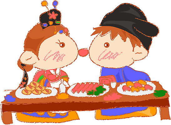 EPS 클립아트 한국문화 한국전통 여자 남자 신부 신랑 결혼 일러스트 결혼식 사람 성인 두명 한복 전통의례 전통혼례 폐백 성인만 국내일러스트 동양문화 전통 한국 이벤트 전통의상 파일형식 벡터