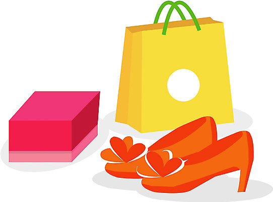 EPS 클립아트 잡화 구두 신발 가방 일러스트 선물 사람없음 쇼핑 상자 쇼핑백 하이힐 국내일러스트 여성화 파일형식 벡터