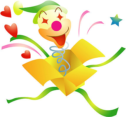 EPS 클립아트 직업 생활용품 일러스트 선물 이벤트 사람없음 선물상자 상자 놀이용품 광대 피에로 생일선물 국내일러스트 생일 오브젝트 파일형식 벡터