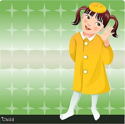 EPS 직업 학생 여자 초등학생 어린이 유니폼 일러스트 한명 사람 소녀 유치원 유치원생 여자만 여자한명만 어린이만 소녀만 소녀한명만 국내일러스트 1 옷 교육 파일형식 벡터