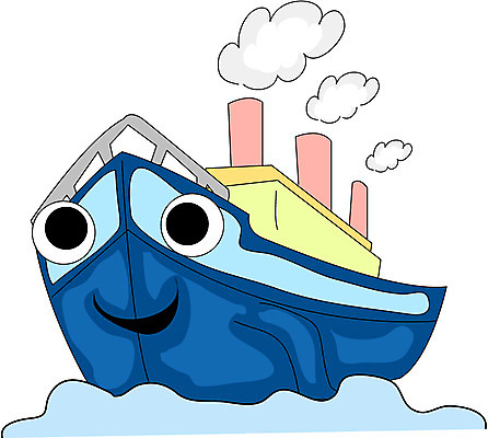 EPS 캐릭터 산업 교통수단 바다 컬러 수상교통 한대 일러스트 항해 굴뚝 사람없음 파란색 운송업 연기 유람선 화물선 운항 선박 일러캐릭터 1 교통 배_교통 파일형식 벡터