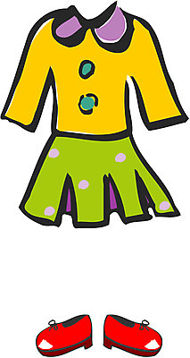 EPS 잡화 옷 구두 신발 일러스트 사람없음 치마 여성복 한켤레 투피스 국내일러스트 1 하의 파일형식 벡터