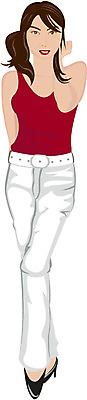 EPS 전신 클립아트 모델 긴머리 여자 패션 포즈 일러스트 바지 한명 서기 사람 20대 성인 민소매 벨트 하이힐 여자만 여자한명만 성인여자만 청년만 청년여자만 성인한명만 청년여자한명만 성인여자한명만 성인만 국내일러스트 1 헤어스타일 잡화 구두 상의 모션 하의 청년 여성화 파일형식 벡터