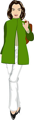 EPS 전신 클립아트 모델 여자 패션 구두 컬러 중년 포즈 가방 일러스트 바지 한명 들기 사람 20대 성인 초록색 쇼핑 재킷 단발머리 여자만 여자한명만 성인여자만 성인만 국내일러스트 1 헤어스타일 잡화 신발 모션 하의 청년 외투 파일형식 벡터