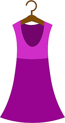 EPS 드레스 옷 원피스 컬러 일러스트 사람없음 치마 한개 민소매 보라색 옷걸이 여성복 여성용 국내일러스트 1 상의 하의 파일형식 벡터