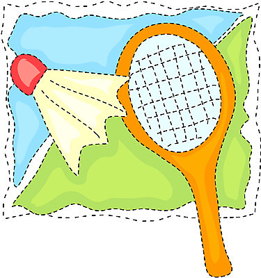 EPS 스포츠용품 스포츠 일러스트 공 사람없음 운동 라켓 배드민턴라켓 셔틀콕 오브젝트 배드민턴 국내일러스트 건강 구기 파일형식 벡터