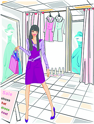 EPS 모자 우먼라이프 웰빙 옷 여자 패션 구두 일러스트 실내 한명 사람 20대 성인 쇼핑 쇼핑백 상점 여자만 여자한명만 성인여자만 청년만 청년여자만 성인한명만 청년여자한명만 성인여자한명만 성인만 국내일러스트 1 라이프스타일 잡화 신발 가방 청년 내부 파일형식 벡터