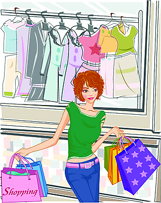 EPS 우먼라이프 웰빙 옷 여자 패션 일러스트 거리 한명 사람 20대 성인 쇼핑 쇼핑백 상점 여자만 여자한명만 성인여자만 청년만 청년여자만 성인한명만 청년여자한명만 성인여자한명만 성인만 국내일러스트 1 라이프스타일 가방 청년 파일형식 벡터