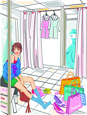 EPS 모자 우먼라이프 웰빙 옷 여자 패션 구두 의자 가방 일러스트 실내 한명 사람 20대 성인 쇼핑 쇼핑백 상점 벨트 여자만 여자한명만 성인여자만 청년만 청년여자만 성인한명만 청년여자한명만 성인여자한명만 성인만 국내일러스트 1 라이프스타일 잡화 가구 신발 청년 내부 파일형식 벡터