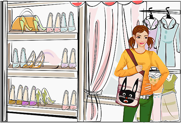 EPS 모자 우먼라이프 웰빙 옷 여자 패션 구두 가방 일러스트 한명 사람 20대 성인 쇼핑 상점 여자만 여자한명만 성인여자만 청년만 청년여자만 성인한명만 청년여자한명만 성인여자한명만 성인만 국내일러스트 1 라이프스타일 잡화 신발 청년 파일형식 벡터