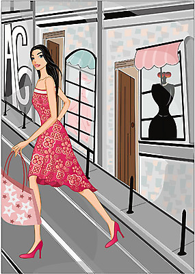 EPS 모자 우먼라이프 라이프스타일 웰빙 옷 여자 패션 구두 일러스트 거리 한명 사람 20대 성인 야외 쇼핑 쇼핑백 상점 여자만 여자한명만 성인여자만 청년만 청년여자만 성인한명만 청년여자한명만 성인여자한명만 성인만 국내일러스트 1 잡화 신발 가방 청년 생활 파일형식 벡터