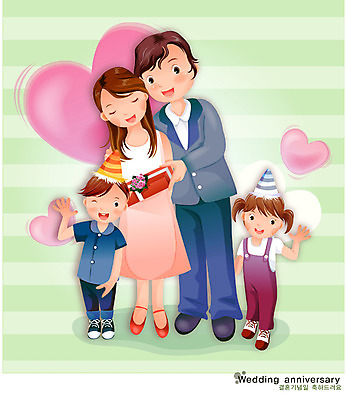EPS 전신 여자 남자 딸 행복 아들 어린이 결혼 일러스트 가정 가족 엄마 남매 선물 사랑 가족애 서기 미소 웃음 사람 소녀 이벤트 소년 여러명 부모 화목 자녀 하트 축하 아빠 핵가족 즐거움 손인사 결혼기념일 국내일러스트 모양 기념일 감정 다수 컨셉 관계 모션 표정 인사 파일형식 벡터