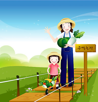 EPS 여자 딸 행복 어린이 채소 일러스트 가정 가족 엄마 휴식 사람 취미 야외 두명 라이프 초록색 공휴일 농장 자녀 주말 주말농장 여자만 국내일러스트 기념일 감정 컬러 컨셉 농업 관계 생활 파일형식 벡터