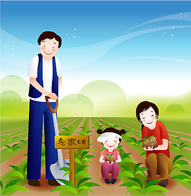 EPS 주간 여자 남자 딸 행복 어린이 밭 일러스트 가정 가족 엄마 휴식 사람 취미 야외 라이프 세명 공휴일 농장 자녀 아빠 주말 주말농장 국내일러스트 자연요소 기념일 감정 컨셉 농업 관계 생활 파일형식 벡터