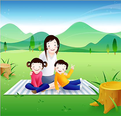 EPS 주간 공원 공공시설 여자 남자 딸 행복 아들 어린이 일러스트 가정 가족 엄마 휴식 사람 취미 야외 라이프 세명 공휴일 소풍 자녀 주말 국내일러스트 자연요소 기념일 감정 컨셉 관계 생활 야외활동 시설 파일형식 벡터