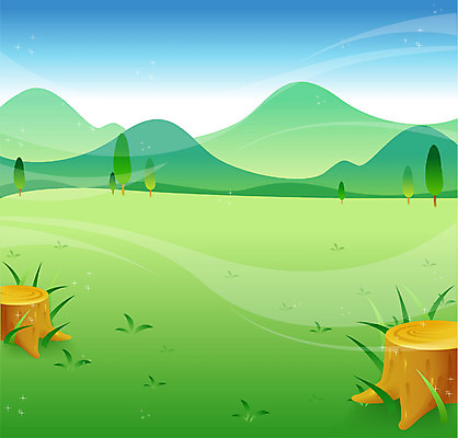 EPS 주간 백그라운드 일러스트 자연 하늘 풍경 초원 사람없음 야외 나무밑둥 국내일러스트 자연요소 나무 생태계 파일형식 벡터